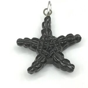 Black Coral Starfish Pendant.